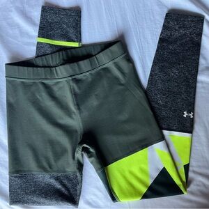 Under Armour Green and Gray Leggings
